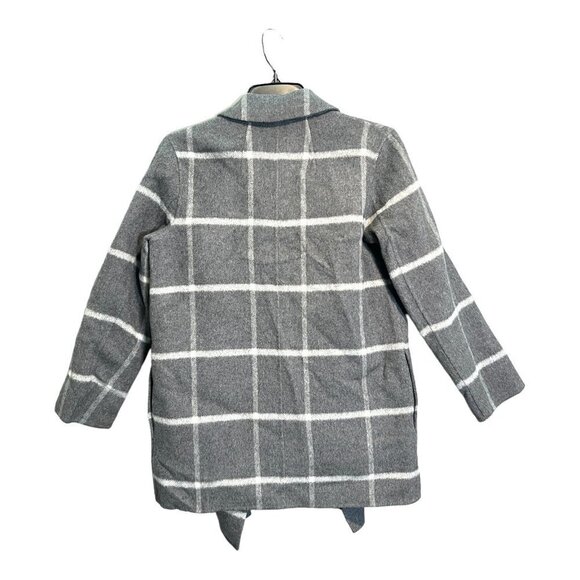 Theory Clairene Woolten Wool Cashmere Check Coat - Picture 9 of 9